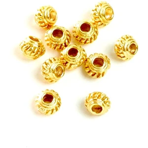 Perles Corner Perle Ethnique Doré à l'or fin 24K - 6 pcsVendu parscrapmalin