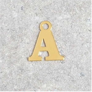 Perles Corner Pendentif Lettre A - Argent Massif 925 Doré à l'or 24KVendu parscrapmalin