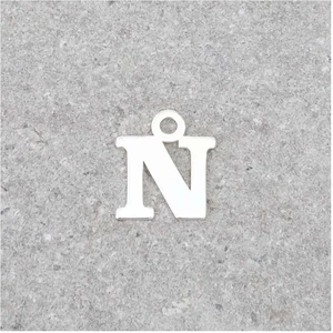 Perles Corner Pendentif Lettre N - Argent Massif 925Vendu parscrapmalin