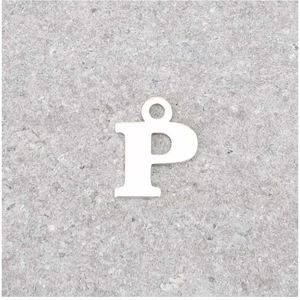 Perles Corner Pendentif Lettre P - Argent Massif 925Vendu parscrapmalin