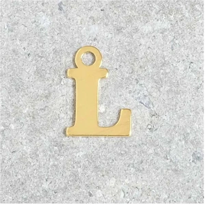 Perles Corner Pendentif Lettre L - Argent Massif 925 Doré à l'or 24KVendu parscrapmalin