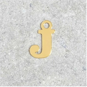 Perles Corner Pendentif Lettre J - Argent Massif 925 Doré à l'or 24KVendu parscrapmalin