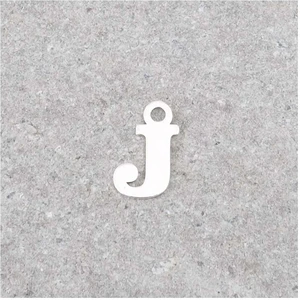 Perles Corner Pendentif Lettre J - Argent Massif 925Vendu parscrapmalin