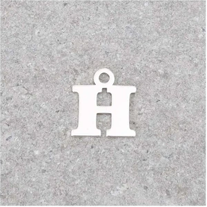 Perles Corner Pendentif Lettre H - Argent Massif 925Vendu parscrapmalin
