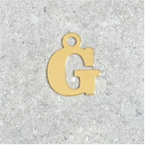 Perles Corner Pendentif Lettre G - Argent Massif 925 Doré à l'or 24KVendu parscrapmalin