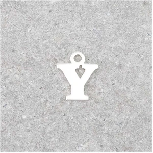 Perles Corner Pendentif Lettre Y - Argent Massif 925