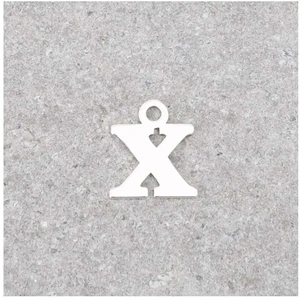 Perles Corner Pendentif Lettre X - Argent Massif 925Vendu parscrapmalin