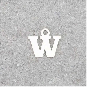 Perles Corner Pendentif Lettre W - Argent Massif 925Vendu parscrapmalin