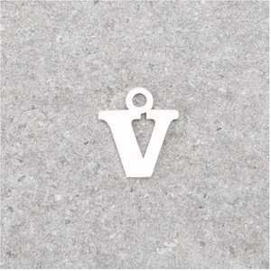 Perles Corner Pendentif Lettre V - Argent Massif 925Vendu parscrapmalin