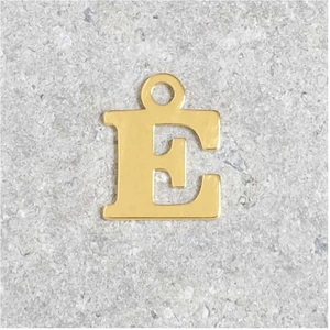 Perles Corner Pendentif Lettre E - Argent Massif 925 Doré à l'or 24KVendu parscrapmalin
