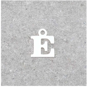 Perles Corner Pendentif Lettre E - Argent Massif 925Vendu parscrapmalin