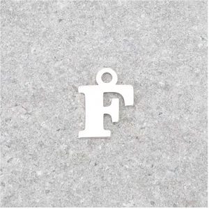 Perles Corner Pendentif Lettre F - Argent Massif 925Vendu parscrapmalin