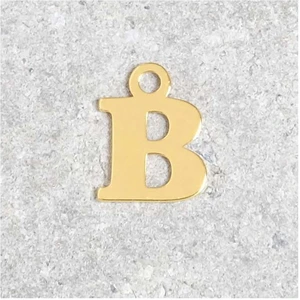 Perles Corner Pendentif Lettre B - Argent Massif 925 Doré à l'or 24KVendu parscrapmalin