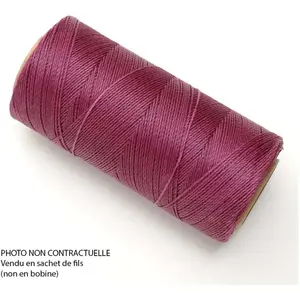Perles Corner Fil ciré Linhasita pour Micro Macramé 0,5 mm x 10 m ViolineVendu parscrapmalin