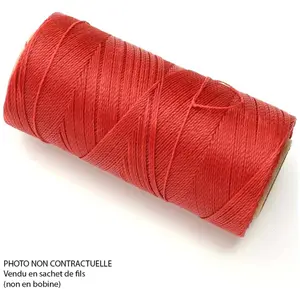 Fil ciré Linhasita pour Micro Macramé 0,5 mm x 10 m CeriseVendu parscrapmalin