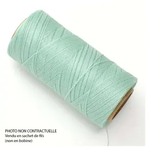Perles Corner Fil ciré Linhasita pour Micro Macramé 0,5 mm x 10 m Vert d'eauVendu parscrapmalin