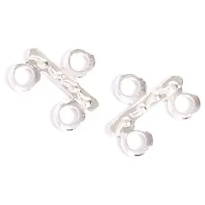 Perles Corner Connecteur Multirang 2 Anneaux Argenté 925 - 4 pcsVendu parscrapmalin