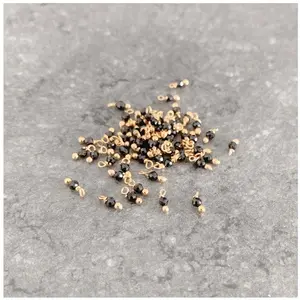 Perles Corner Perle Montée 3 mm Doré à l'or fin 24K - Spinelle - 10 pcsVendu parscrapmalin