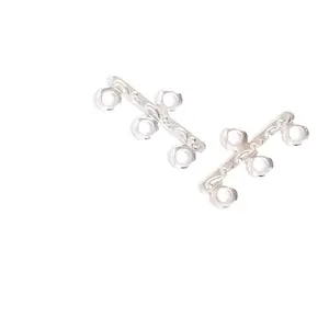 Perles Corner Connecteur Multirang 3 Anneaux Argenté 925 - 4 pcsVendu parscrapmalin