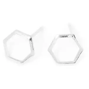 Perles Corner Clou d'oreille Hexagone Argenté 925 - 2 pcsVendu parscrapmalin