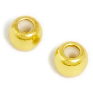 Perle Stoppeur Coulissant Doré à l'or fin 24K - 2 pcs
