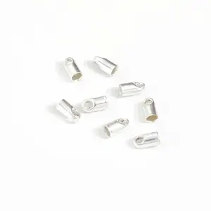 Perles Corner Embout de Cordon Rond 2 mm Argenté 925 - 8 pcsVendu parscrapmalin