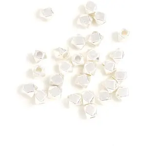 Perles Corner Perle Polygone à Facettes Argenté 925 - 10 pcsVendu parscrapmalin