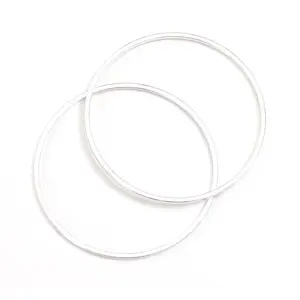 Perles Corner Connecteur Anneau 35 mm Argenté 925 - 4 pcs