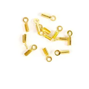 Perles Corner Embout 1 mm Doré à l'or fin 24K - 10 pcsVendu parscrapmalin
