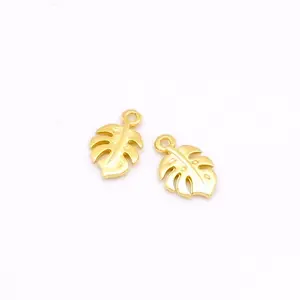 Perles Corner Pendentif Feuille de Monstera Doré à l'or fin 24K - 2 pcsVendu parscrapmalin
