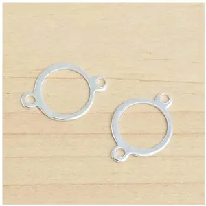 Perles Corner Connecteur Rond évidé Argenté 925 - 4 pcsVendu parscrapmalin