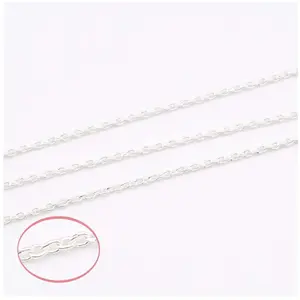 Perles Corner Chaîne à Mailles rondes soudées 0,5 m Argenté 925Vendu parscrapmalin