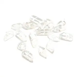 Perles Corner Perle Naturelle Pointe Facettée Cristal de Roche - 4 pcs
