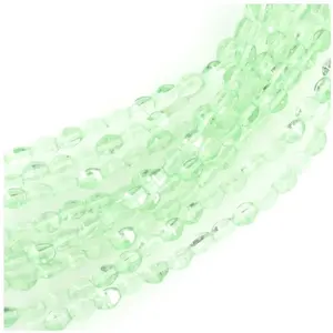 Perles de Bohème sur Fil - Olive Facettée 5 mm Vert Clair TransparentVendu parscrapmalin