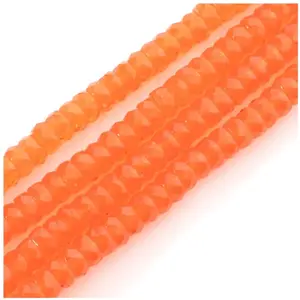 Perles de Bohème sur Fil - Rondelle Facettée Orange 3 x 6 mmVendu parscrapmalin