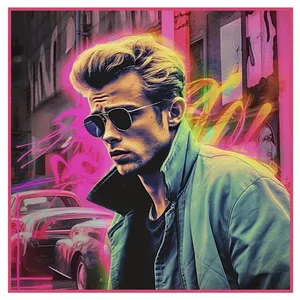 GENERIQUE Carré simili cuir 44x44 cm James Dean(...) - kc0057