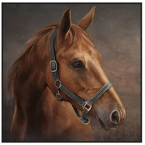 GENERIQUE Carré simili cuir 44 x 44 cm tête de cheval(...) -