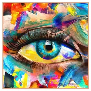 GENERIQUE Carré simili cuir 44x44 cm oeil multicolore(...) -