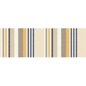 Tissu d'extérieur déperlant à rayures vendu par 50 cm(...) - 0004 Jaun...