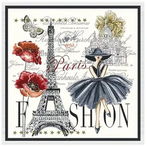 GENERIQUE Tissu carré Jacquard 48x48 Paris(...) - ADELEBLANC