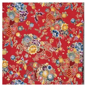 sperenza Tissu coton wasabi rouge vendu au mètre(...) - wasabirouge pas cher