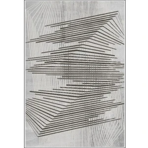 MANI TEXTILE Tapis de salon 80x150 cm Polycoton Nour Gris 80 x 150 cm pas cher