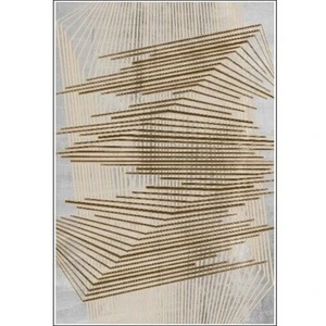 MANI TEXTILE Tapis de salon 80x150 cm Polycoton Nour Or 80 x 150 cm pas cher