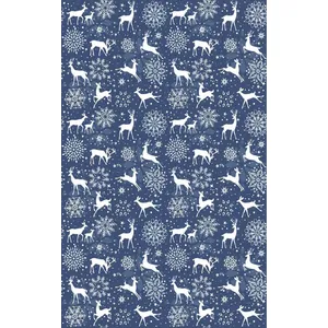 Comparateur de prix : MANI TEXTILE - Tapis de Noel Renne Bleu Dimensions - 50x80