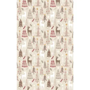 MANI TEXTILE - Tapis de Noel Beige Dimensions - 50x80