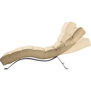 Venesetti Chaise longue réglable multipositions en cuir beigeVendu paramazon