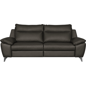 Comparateur de prix : Venesetti Canapé taille 3 places avec 2 relax en 100% tout cuir épais de luxe italien avec 2 relax électriques, PERINI, anthracite