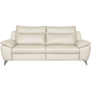 Comparateur de prix : Venesetti Canapé 3 places 2 relax électriques cuir blanc cassé