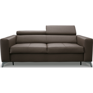 Comparateur de prix : Venesetti Canapé 3 Places Convertible En Cuir Italien De Luxe Movida, Taupe