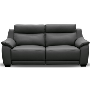 Comparateur de prix : VENESETTI Canapé 3 places avec 2 relax électriques en cuir anthracite